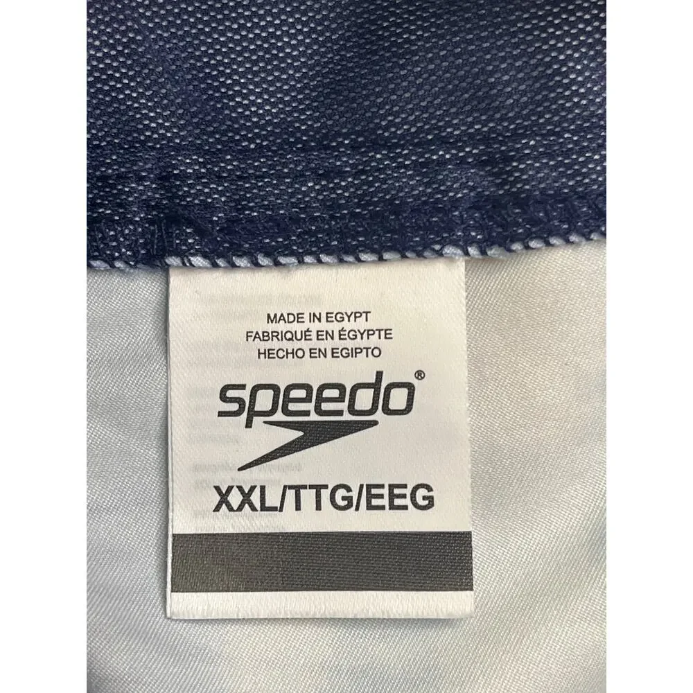 Speedo blue lemonade water repellent UPF 50+ swim trunks, 9” inseam, size XXL